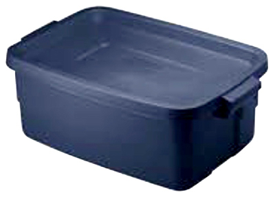 Roughneck RMRT030003 Storage Tote, Plastic, Dark Indigo Metallic, 15.687 in L, 10-5/8 in W, 7 in H